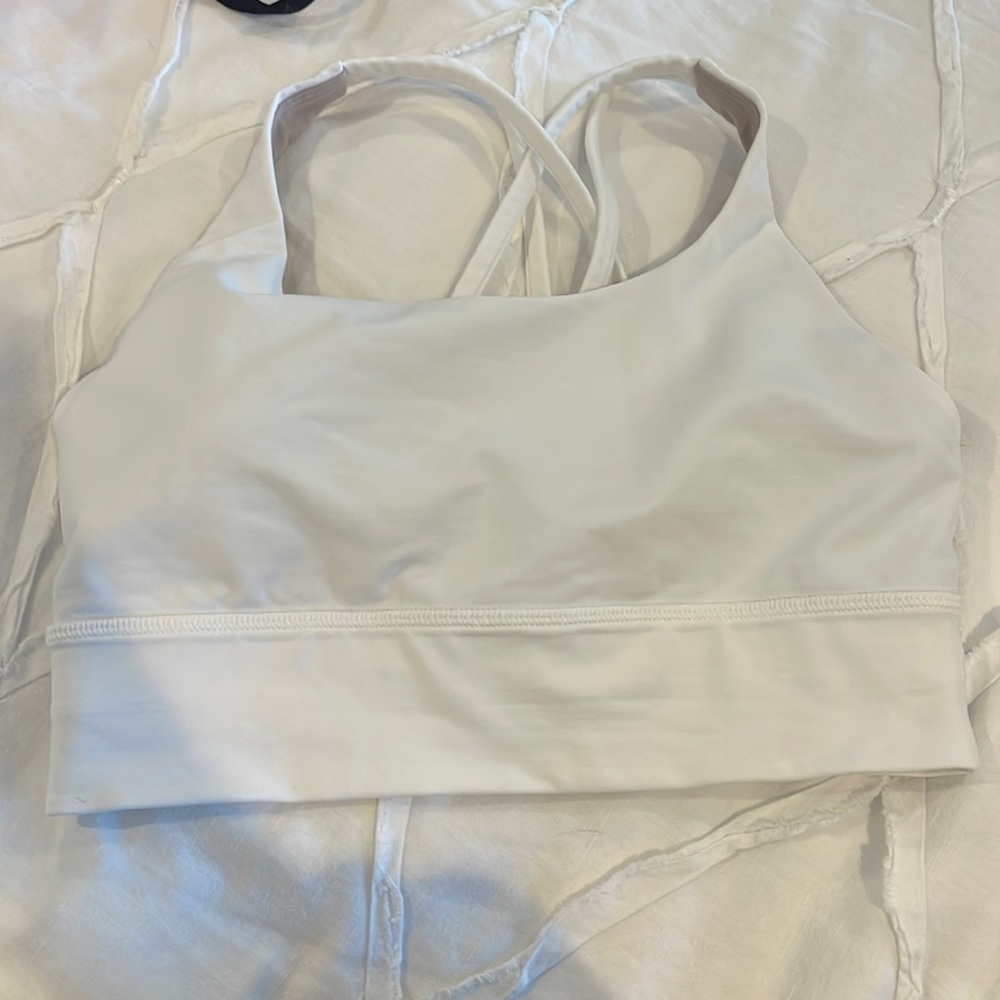Lululemon energy longline bra white size 6